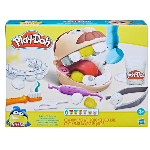 Play-Doh Drill 'n Fill Dentist Toy for Kids 3 Years and Up with Cavity and Metal